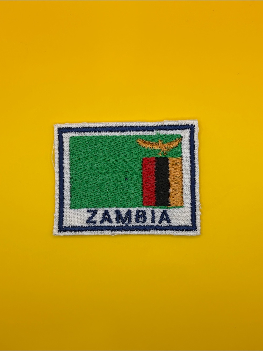 Vintage Zambia 🇿🇲 Flag Patch Sew On